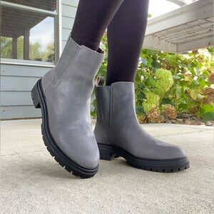 Lucky Brand Gray Ankle Booties